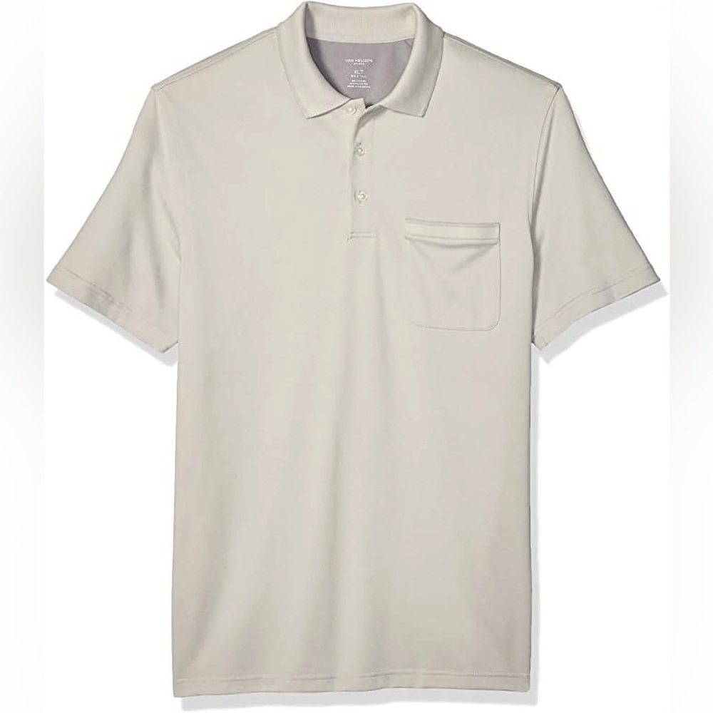 Van Heusen Cream Polo Shirt Soft Cotton Blend / Men